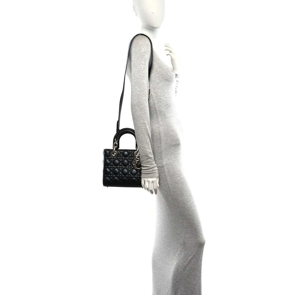 Lambskin Cannage Small My ABCDior Lady Dior Black wholesalehk.shop