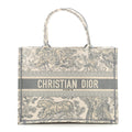 Canvas Embroidered Medium Dioriviera Toile De Jouy Book Tote Gray £¨ Direct shipment via from wholesalehk.shop