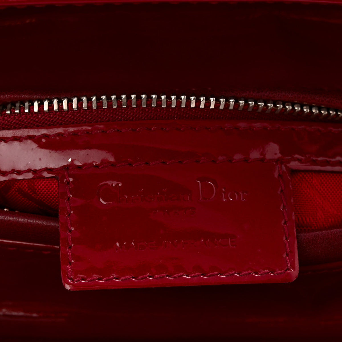 Patent Cannage Medium Lady Dior Red wholesalehk.shop