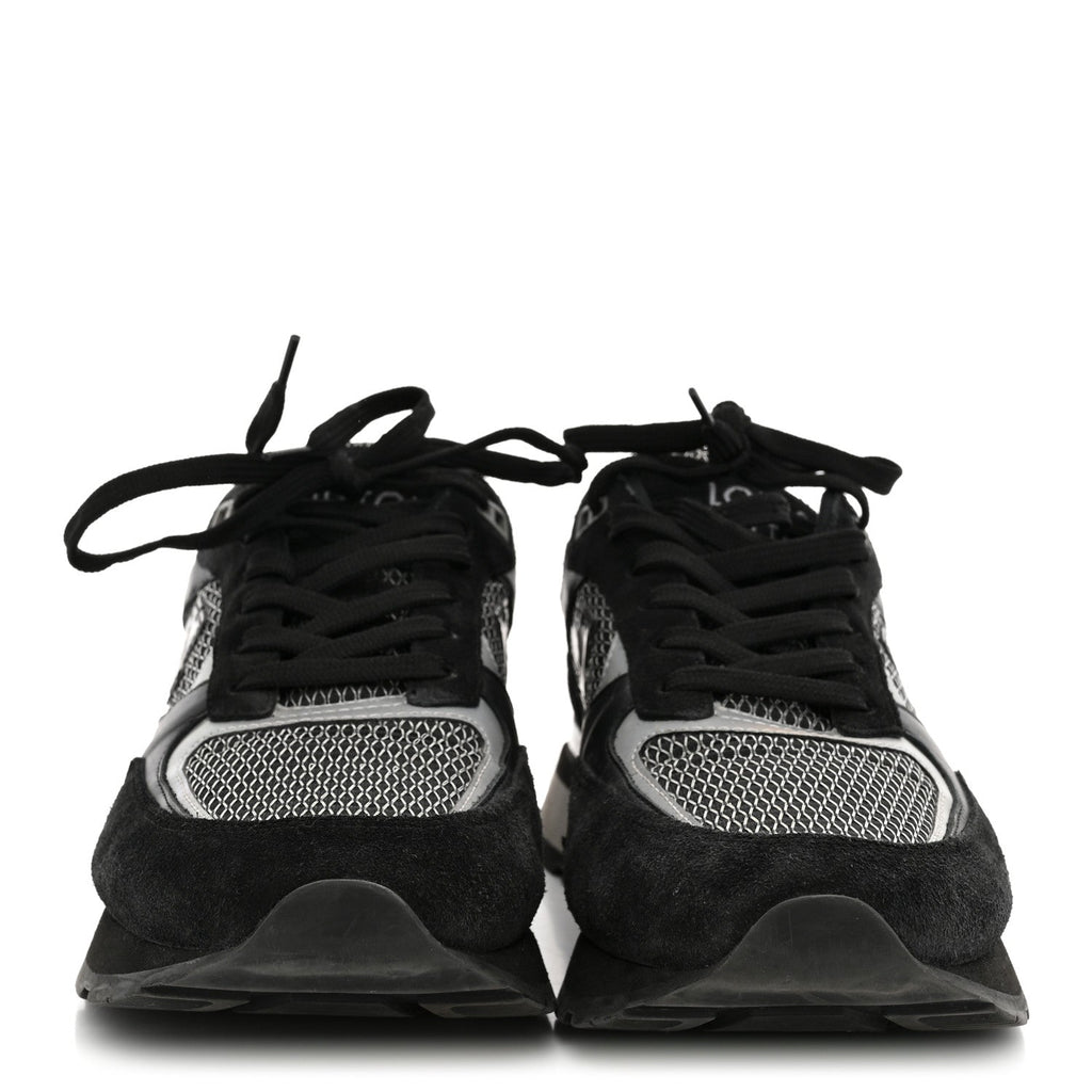 Suede Calfskin Mesh Mens Run Away Sneakers 7 Black £¨ Direct shipment via from wholesalehk.shop