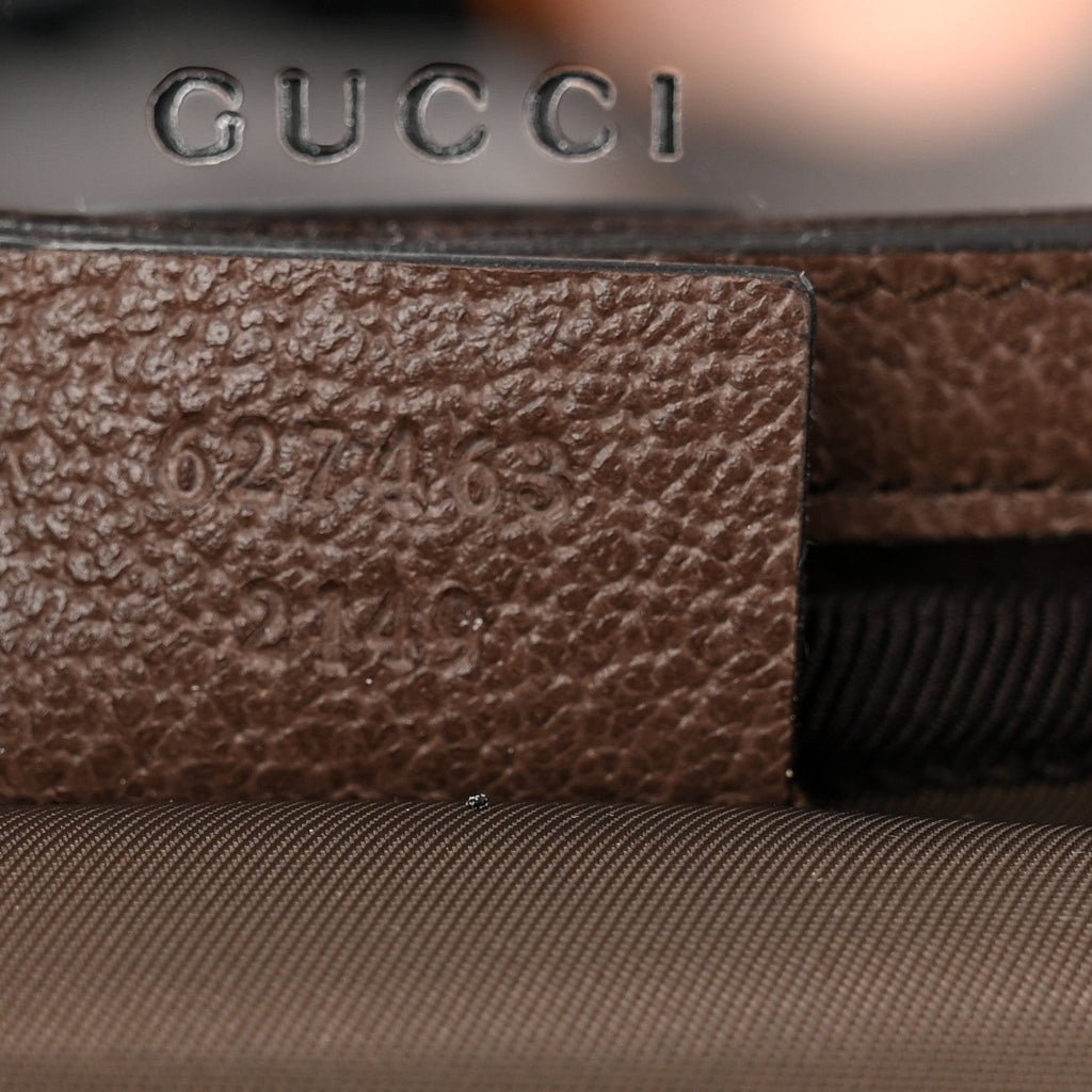 GG Supreme Monogram Textured Calfskin Web Ophidia Vanity Cosmetic Case Beige Ebony New Acero wholesalehk.shop
