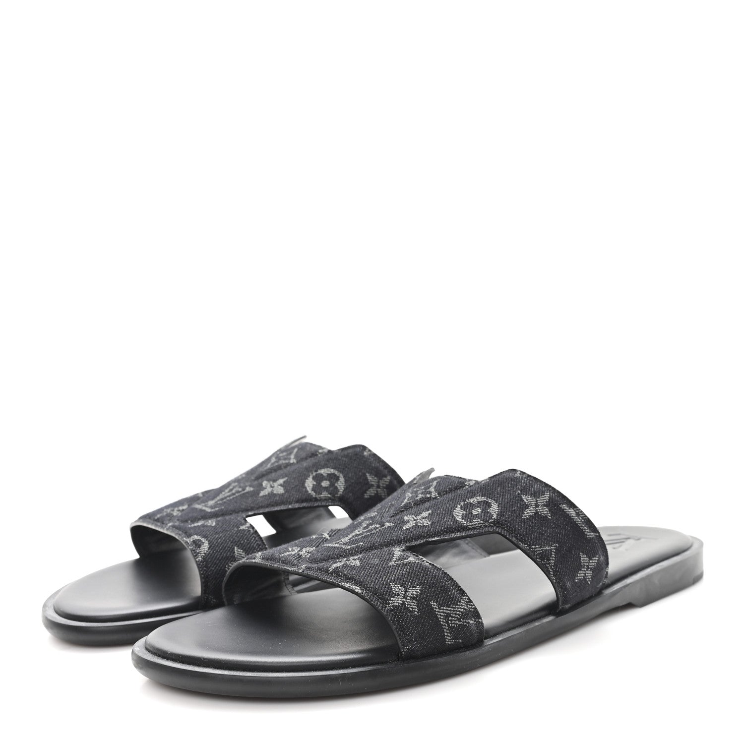 Monogram Denim Mens LV Oasis Mules 8.5 Black £¨ Direct shipment via from wholesalehk.shop