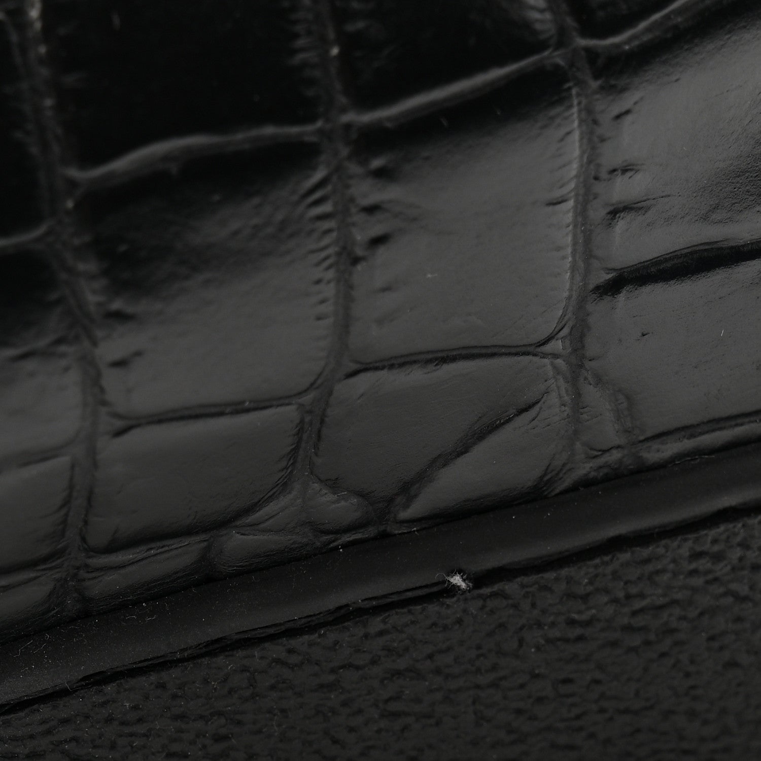 Calfskin Crocodile Embossed Frontrow Mens Sneakers 8 Black £¨ Direct shipment via from wholesalehk.shop