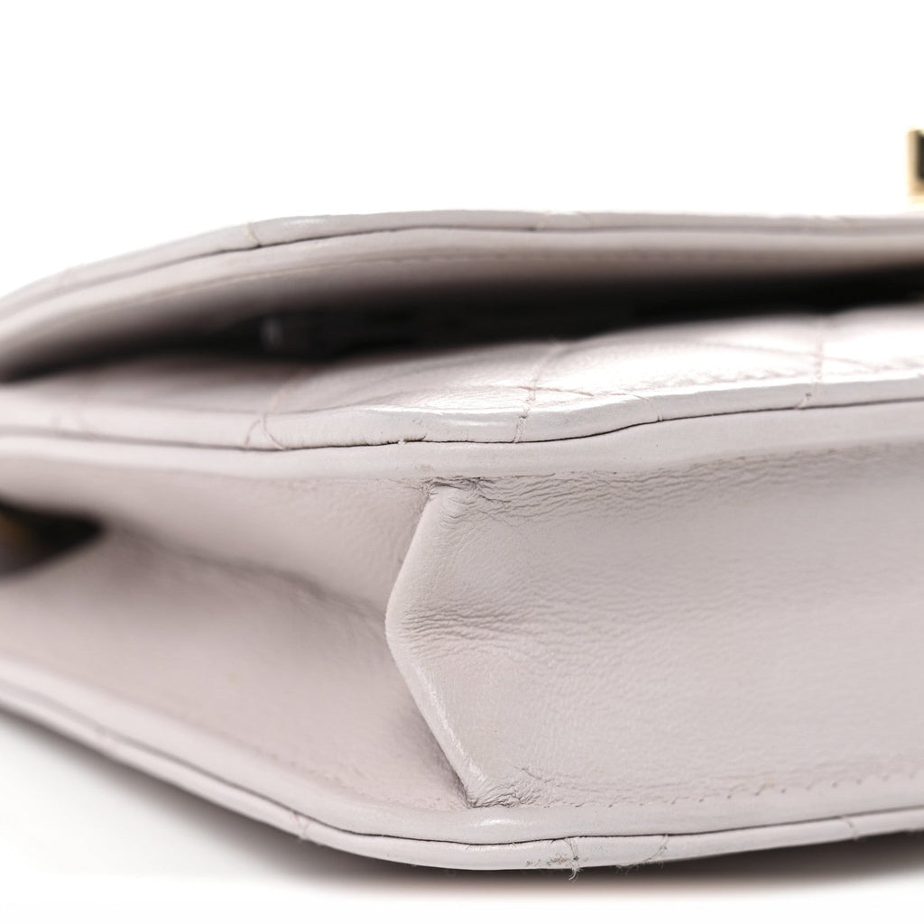 Lambskin Quilted Trendy CC Wallet On Chain WOC Lilac wholesalehk.shop