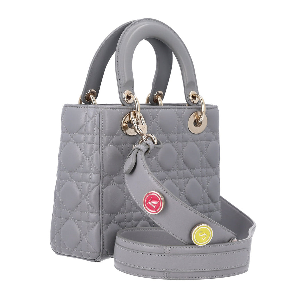 Lambskin Cannage Small My ABCDior Lady Dior Grey wholesalehk.shop
