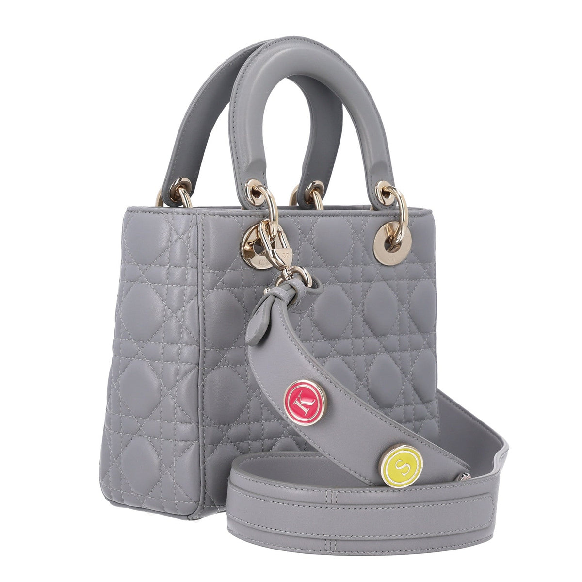 Lambskin Cannage Small My ABCDior Lady Dior Grey wholesalehk.shop