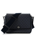 Tender GG Supreme Monogram Textured Dollar Calfskin Ophidia Messenger Bag Dark Blue wholesalehk.shop