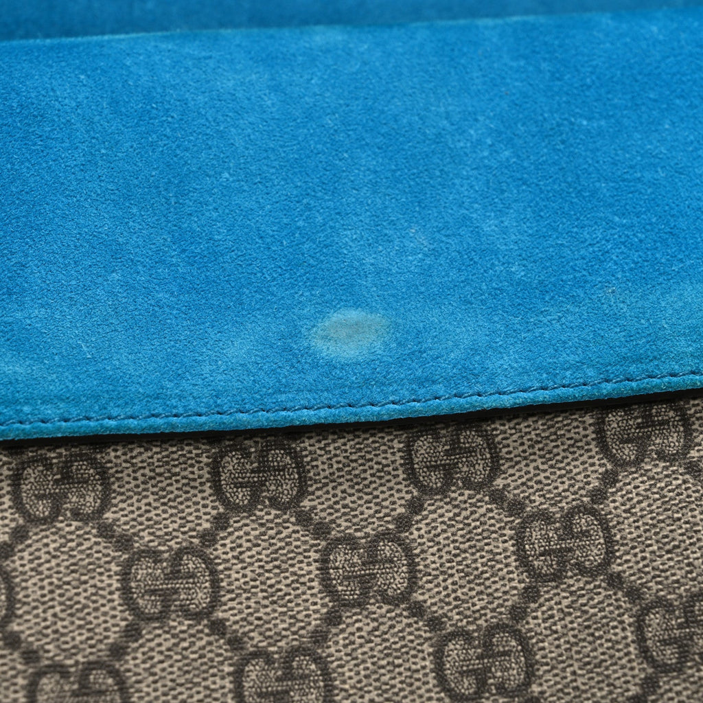 GG Supreme Monogram Small Dionysus Shoulder Bag Bright Turquoise wholesalehk.shop