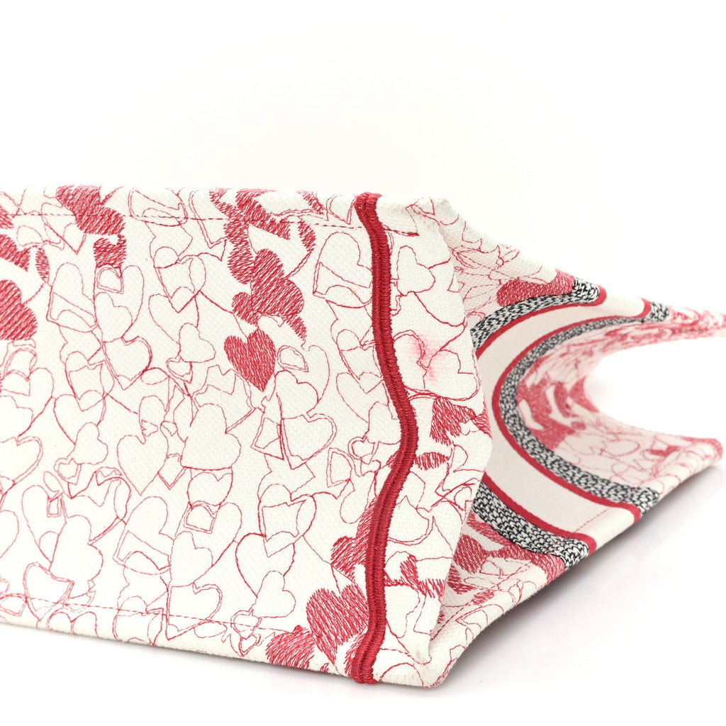 Canvas Embroidered Medium Dioramour D-Royaume Book Tote Red Multicolor £¨ Direct shipment via from wholesalehk.shop