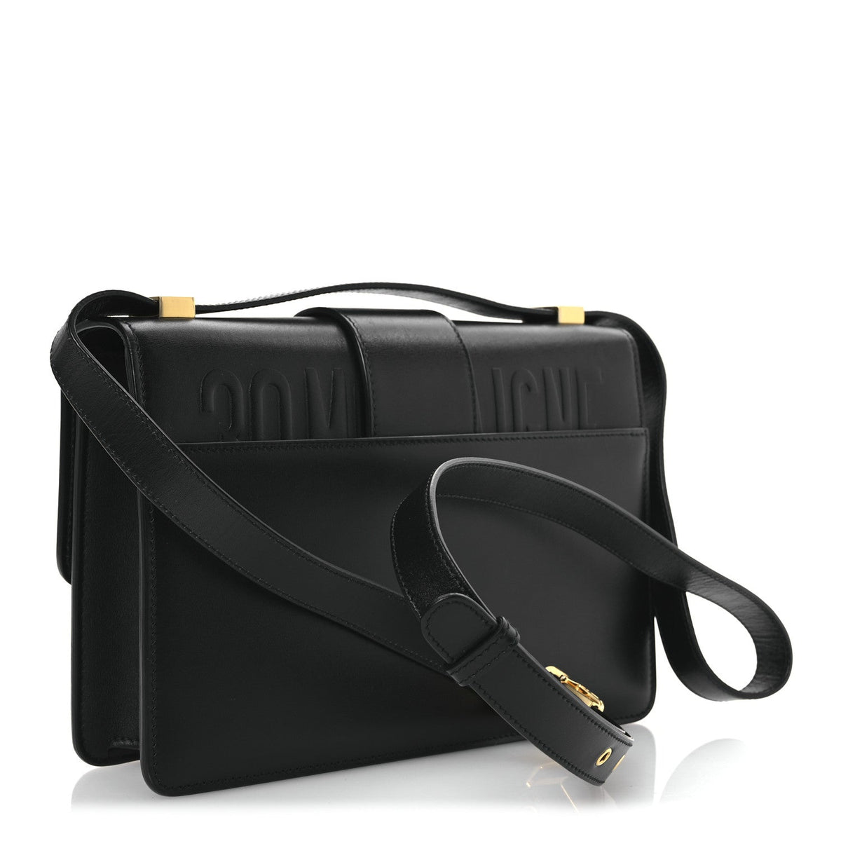 Box Calfskin 30 Montaigne Flap Bag Black wholesalehk.shop