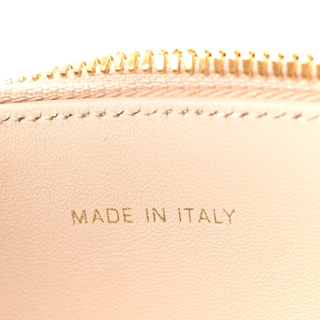 Calfskin CD Signature Vanity Caramel Beige wholesalehk.shop