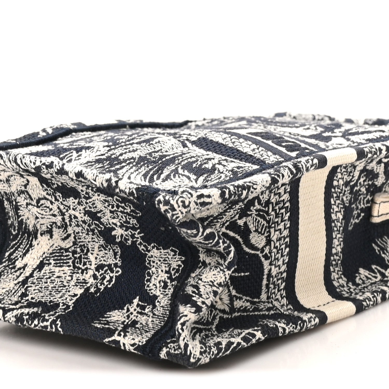 Canvas Toile de Jouy Reverse Embroidered Mini Book Tote Phone Bag  Blue £¨ Direct shipment via from wholesalehk.shop