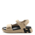 Suede Goatskin Junior Sandals 37.5 Beige Camel wholesalehk.shop