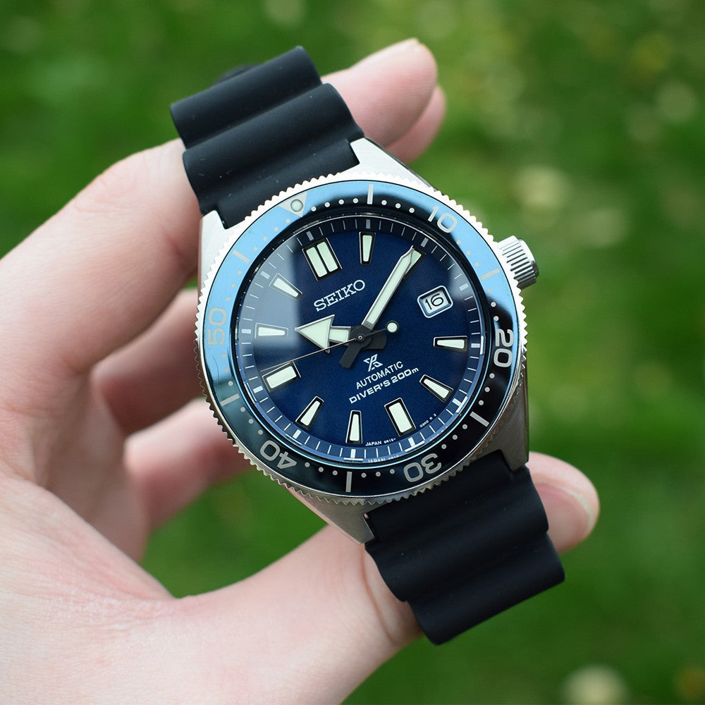 Seiko Prospex Analogue Automatic Diver Blue Dial Black Rubber Strap Watch For Men - SPB053J1 wholesalehk.shop
