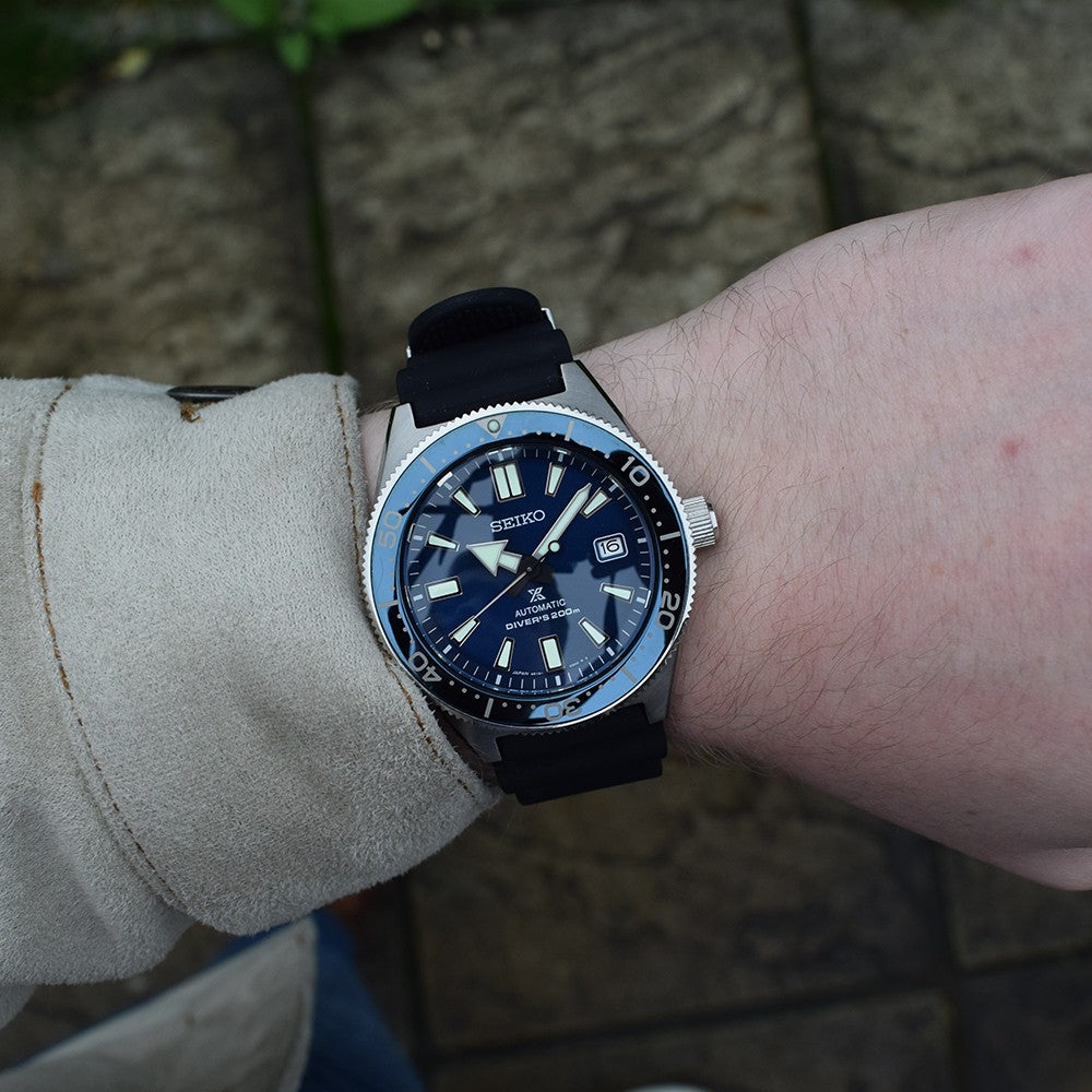 Seiko Prospex Analogue Automatic Diver Blue Dial Black Rubber Strap Watch For Men - SPB053J1 wholesalehk.shop