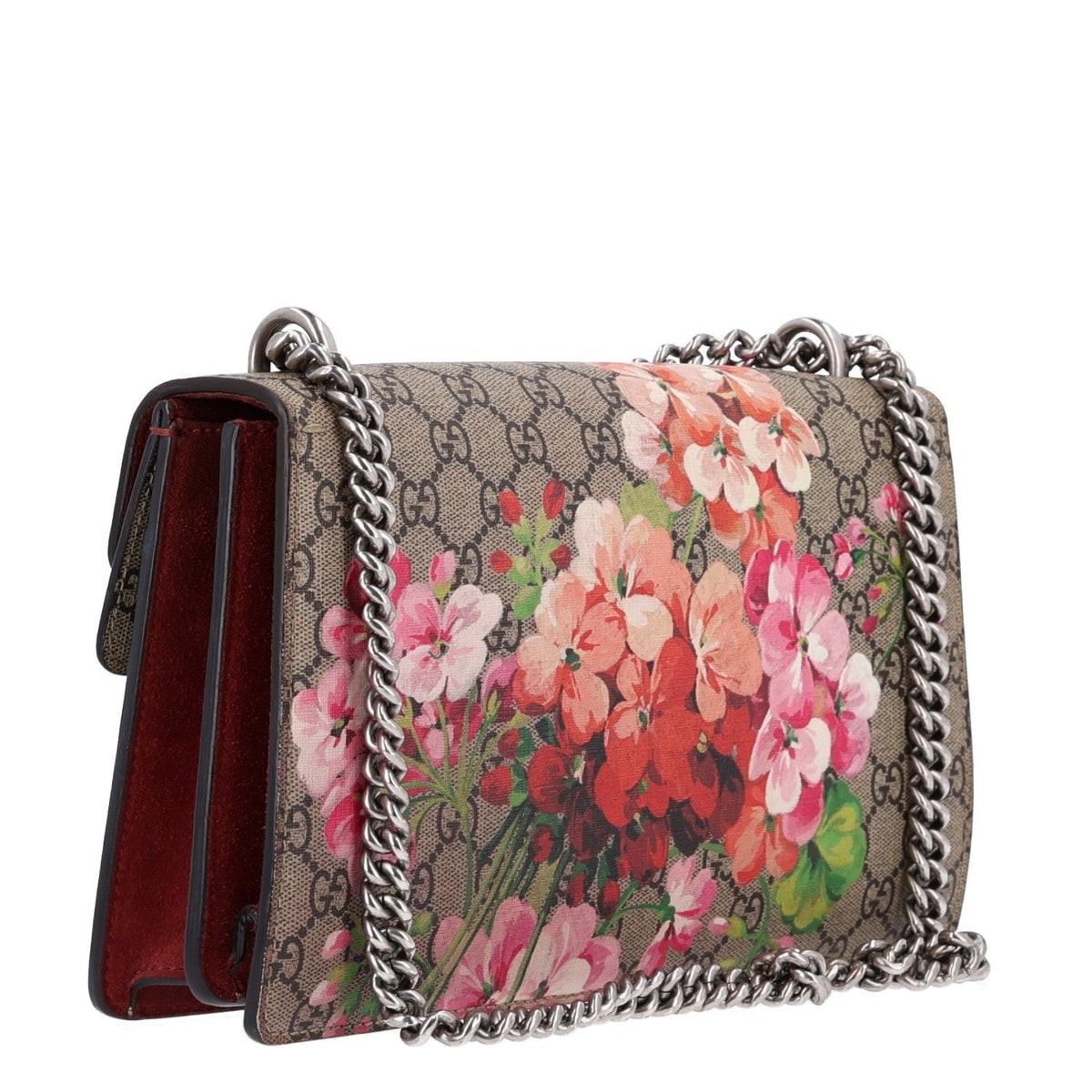 GG Supreme Monogram Blooms Small Dionysus Shoulder Bag Beige Multicolor Dry Rose wholesalehk.shop