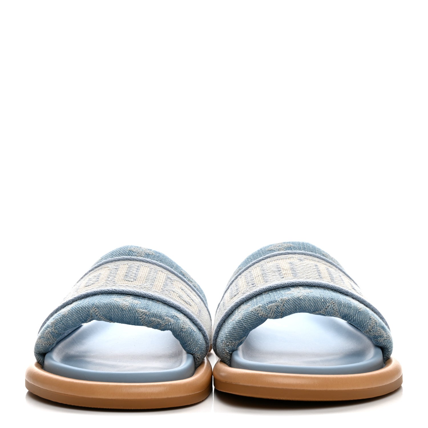 Monogram Denim LV Bliss Womens Comfort Mules 36.5 Turquoise £¨ Direct shipment via from wholesalehk.shop