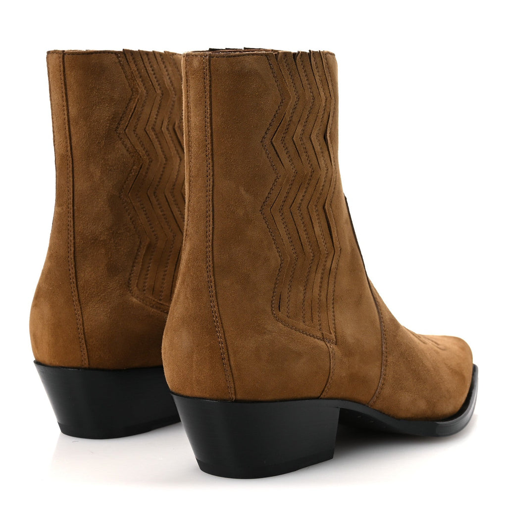 Suede Goatskin Womens Vegas 35 Ankle Boot 41 Brun Fume wholesalehk.shop