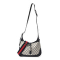 GG Supreme Monogram Textured Dollar Calfskin Web Small Jackie 1961 Hobo Beige Blue £¨ Direct shipment via from wholesalehk.shop