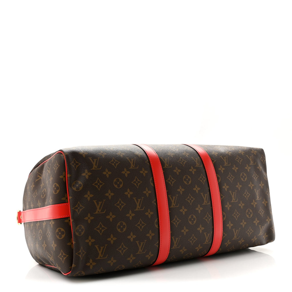 Calfskin Monogram Keepall Bandouliere 50 Coquelicot wholesalehk.shop