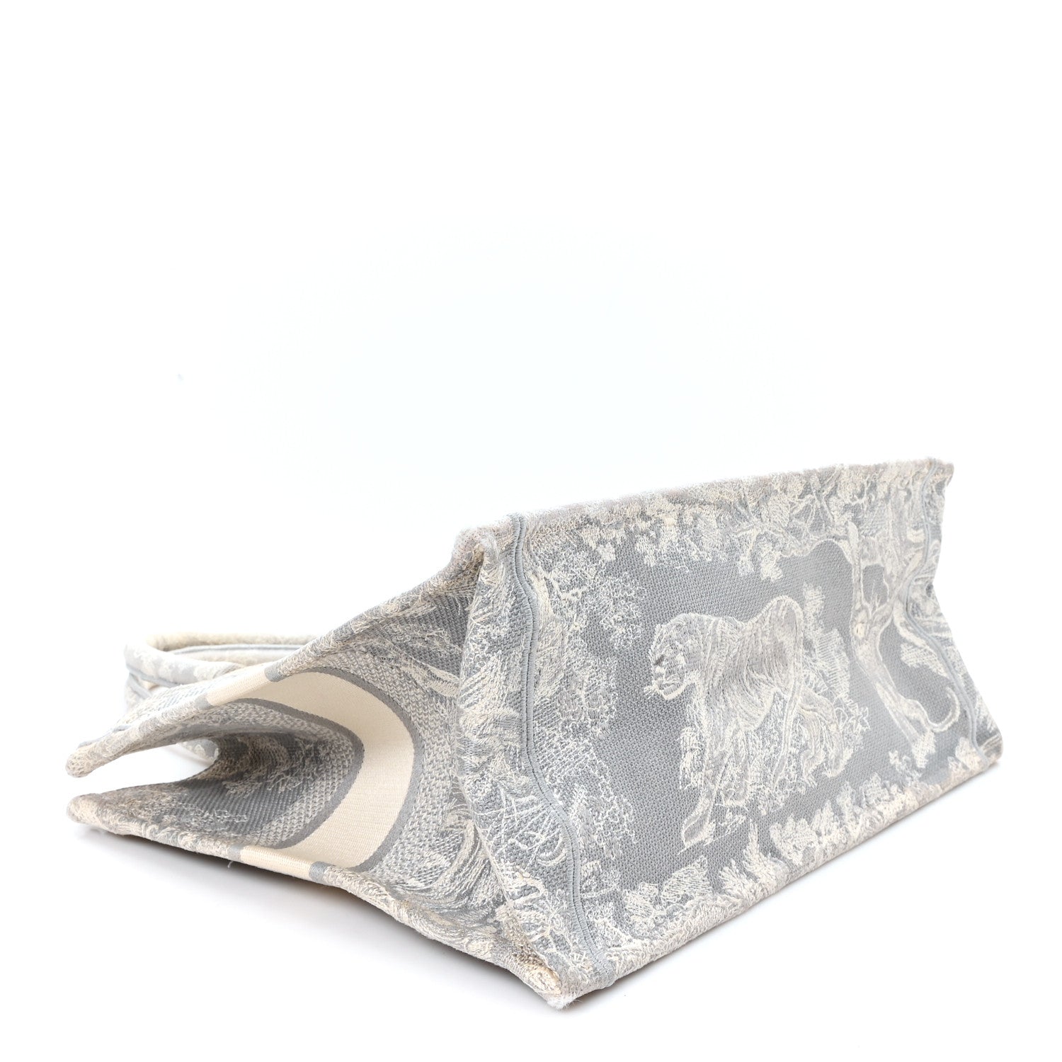 Canvas Embroidered Medium Dioriviera Toile De Jouy Reverse Book Tote Gray £¨ Direct shipment via from wholesalehk.shop