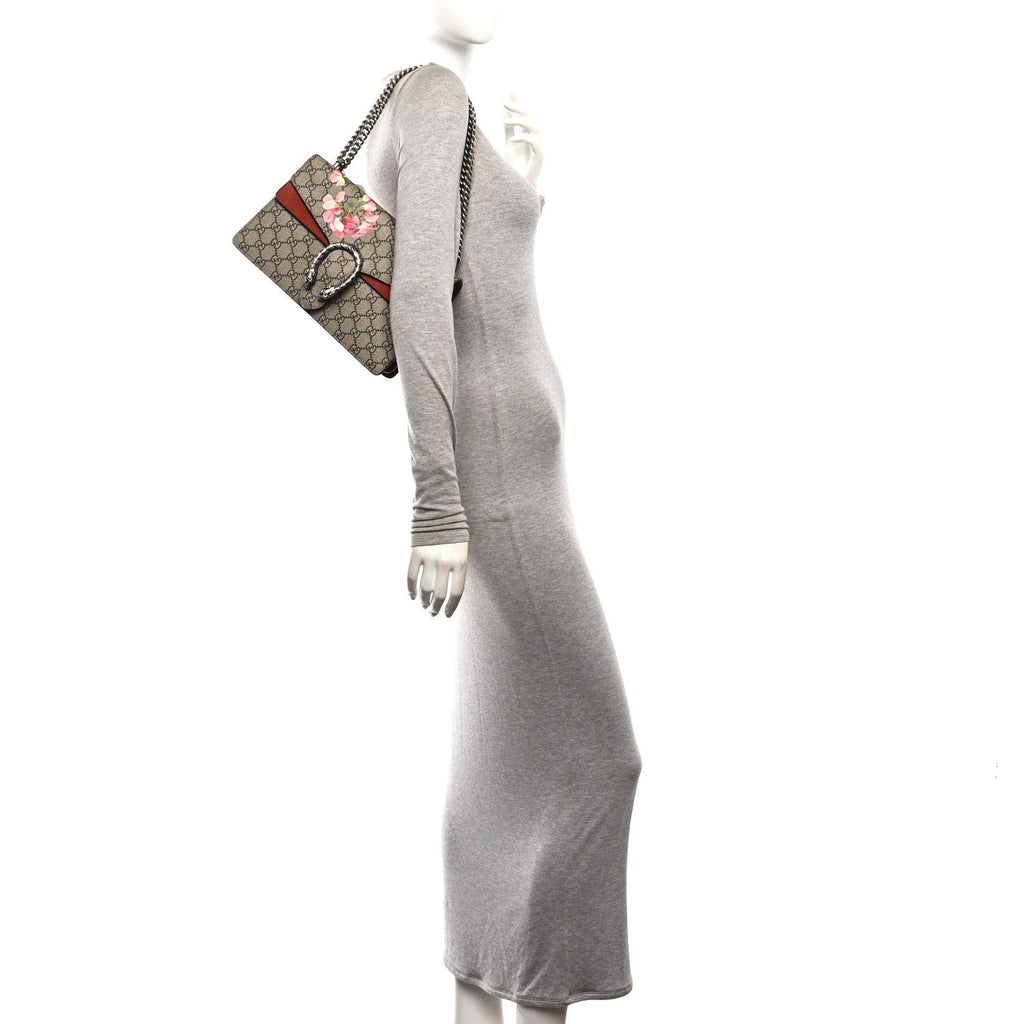 GG Supreme Monogram Blooms Small Dionysus Shoulder Bag Beige Multicolor Dry Rose wholesalehk.shop