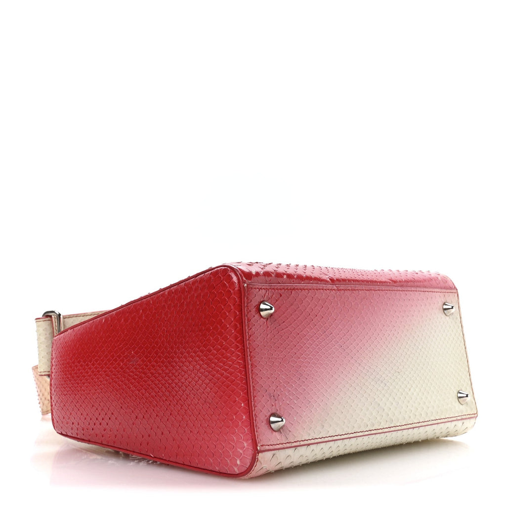 Snakeskin Ombre Medium Lady Dior Red White wholesalehk.shop