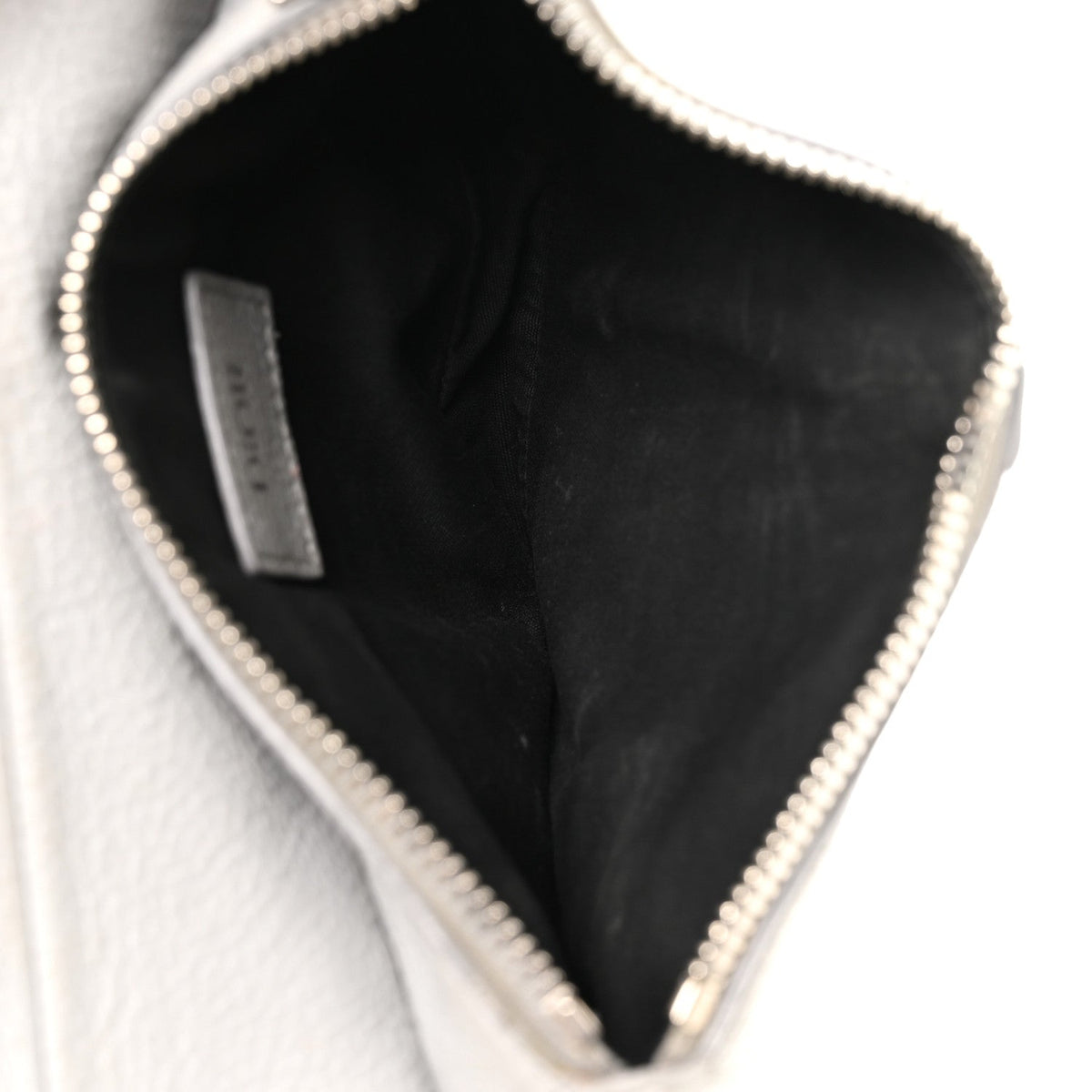 Grained Calfskin Mens Mini Saddle Bag Gray wholesalehk.shop