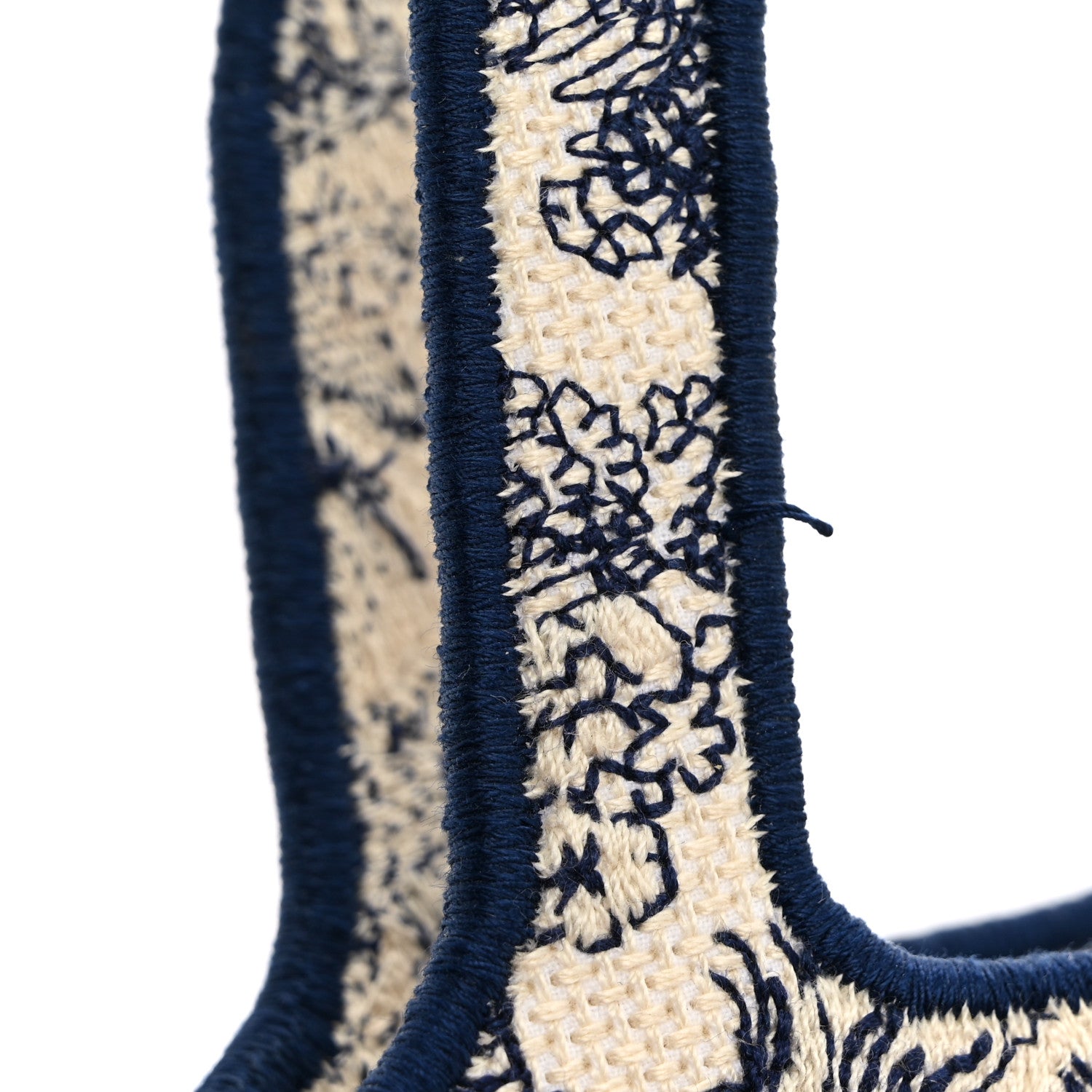 Canvas Embroidered Mini Toile De Jouy Book Tote Blue £¨ Direct shipment via from wholesalehk.shop