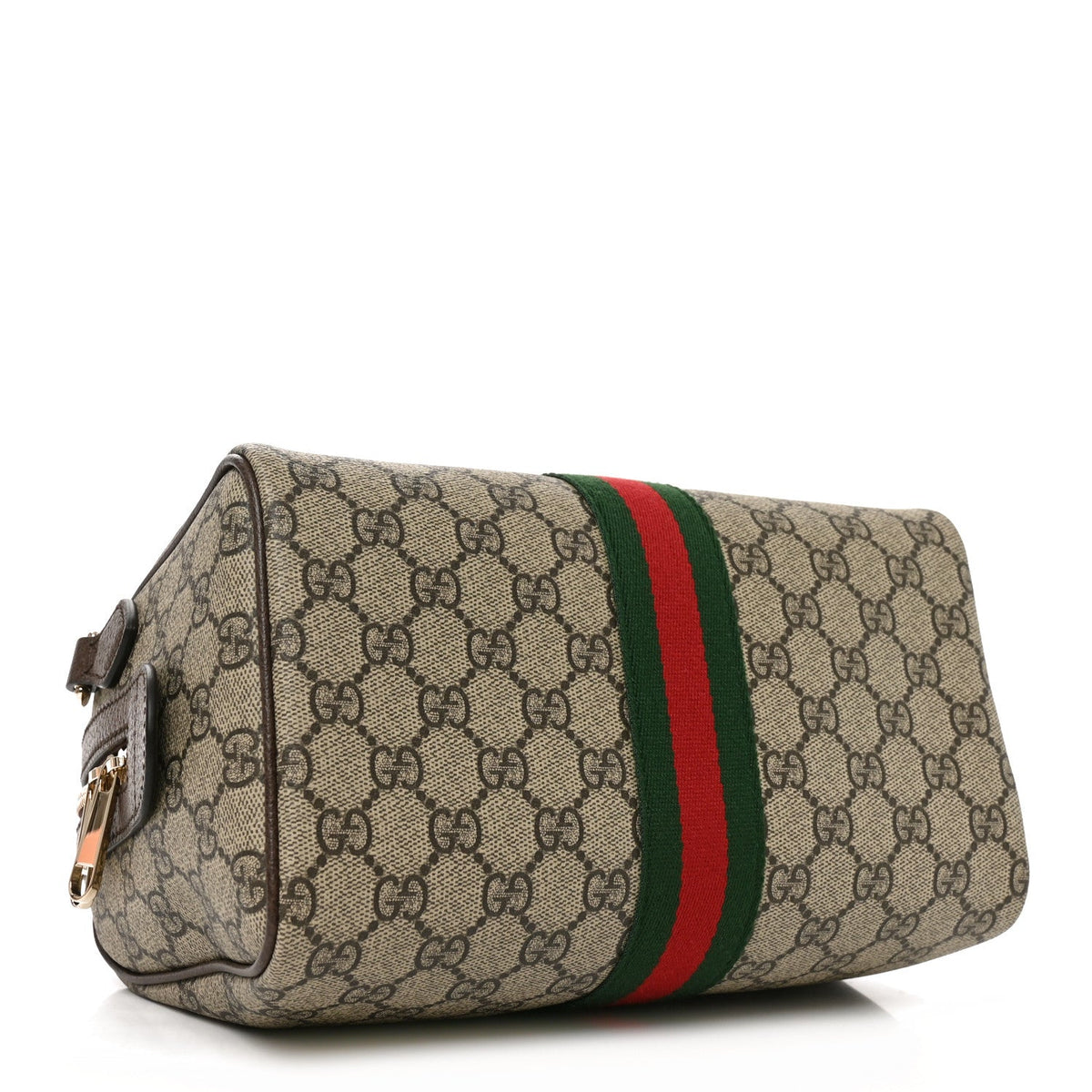 GG Supreme Monogram Web Medium Ophidia Top Handle Bag Beige Dark Brown wholesalehk.shop
