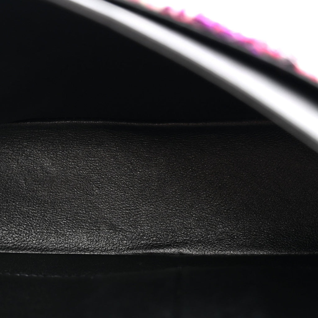 Tweed Quilted Medium Double Flap Pink Black wholesalehk.shop