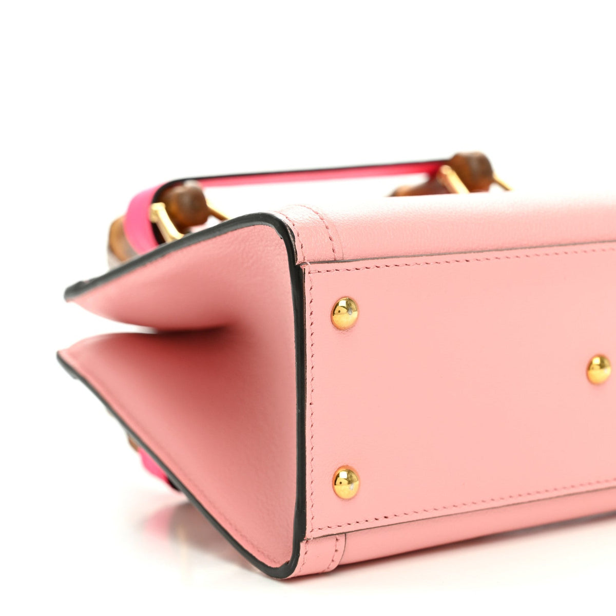 Wonka Grain Calfskin Mini Diana Tote Bag Wild Rose Fuxia Fluo wholesalehk.shop