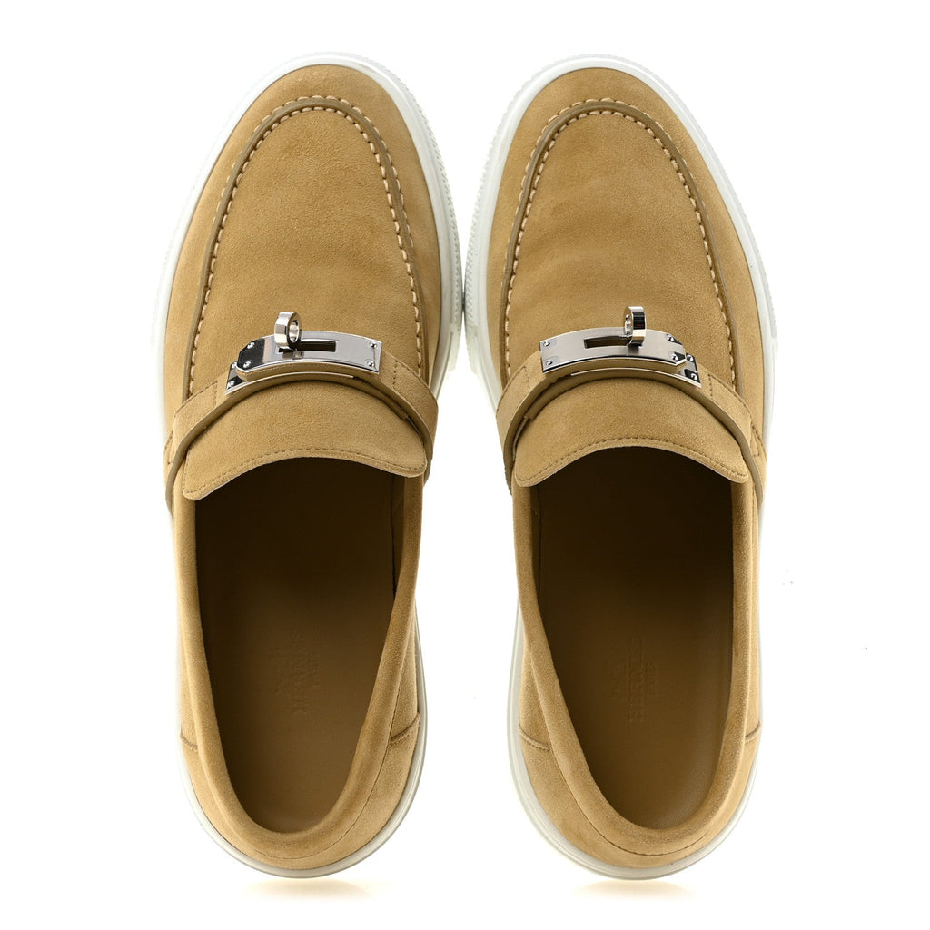 Suede Goatskin Game Slip On Sneakers 41 Beige Lin wholesalehk.shop