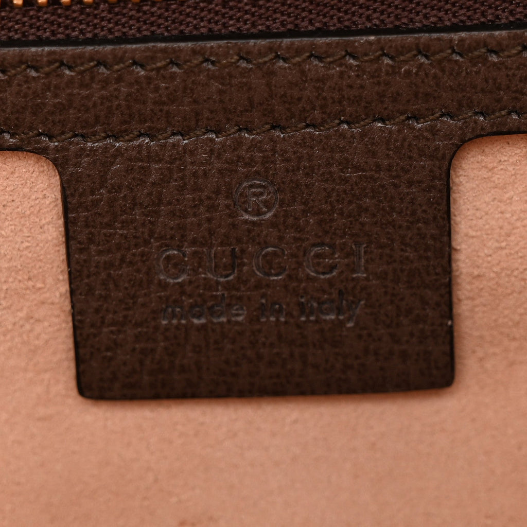 GG Supreme Monogram Web Small Ophidia Top Handle Shoulder Bag Brown wholesalehk.shop