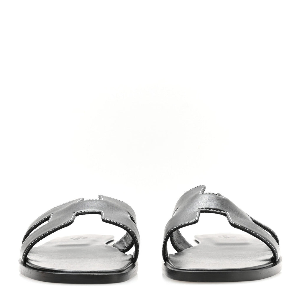 Box Calfskin Oran Sandals 37 Black wholesalehk.shop
