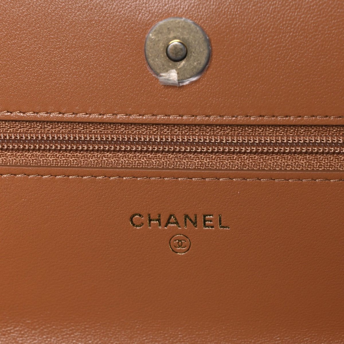 Lambskin Quilted Chanel 19 Wallet On Chain WOC Brown wholesalehk.shop