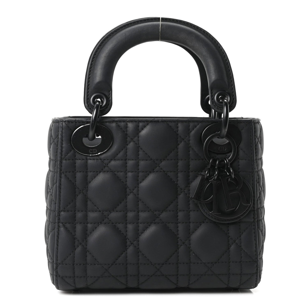 Ultra Matte Calfskin Cannage Mini Lady Dior Black wholesalehk.shop
