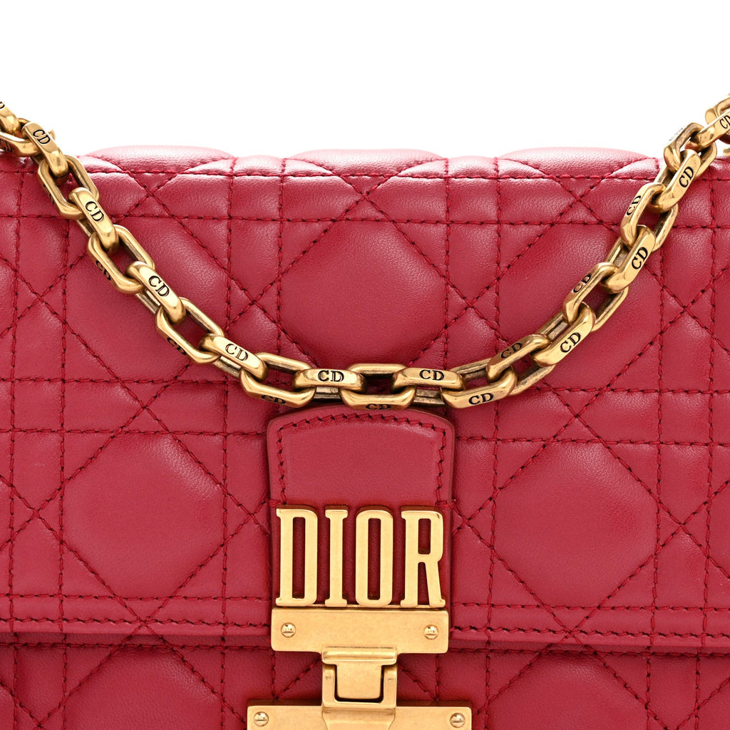 Lambskin Cannage Large Dioraddict Flap Red wholesalehk.shop