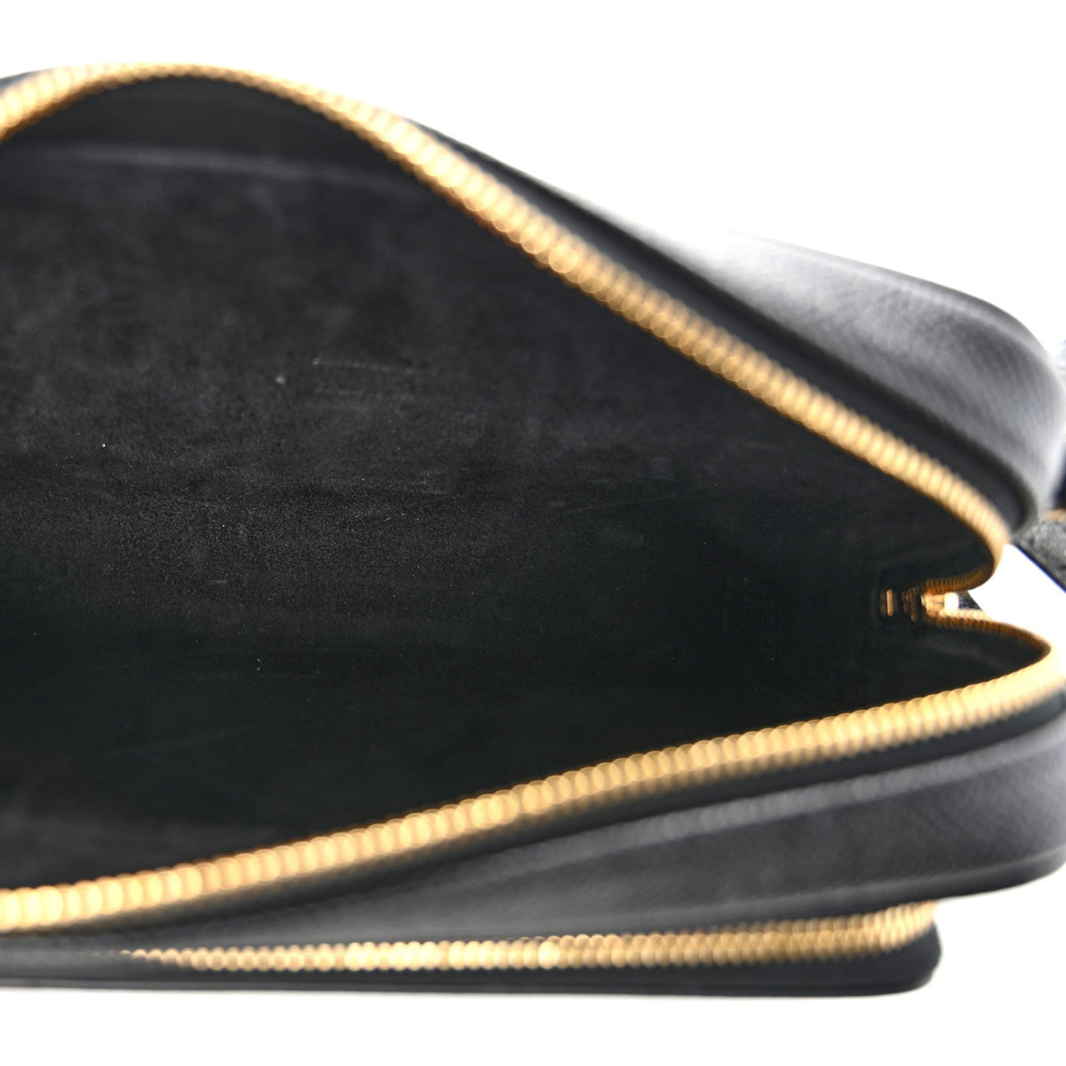 Grained Calfskin Caro Double Pouch Black wholesalehk.shop