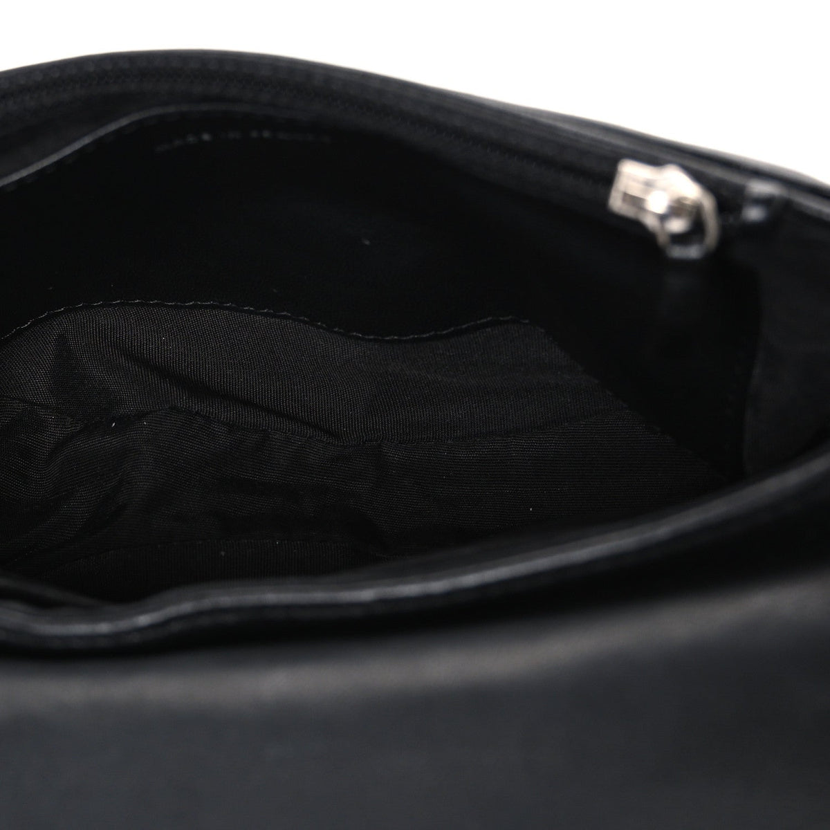 Lambskin Half Moon Wallet On Chain WOC Black wholesalehk.shop