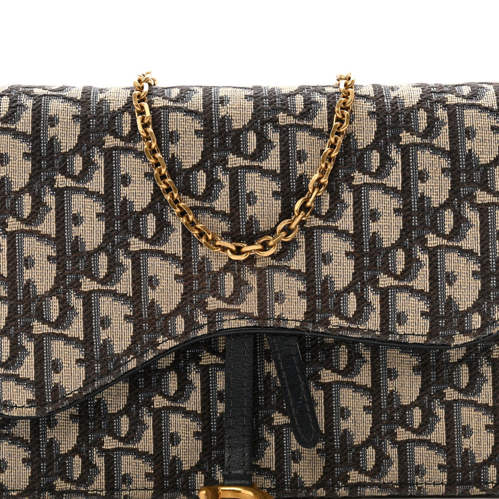 Oblique Saddle Chain Pouch Blue wholesalehk.shop