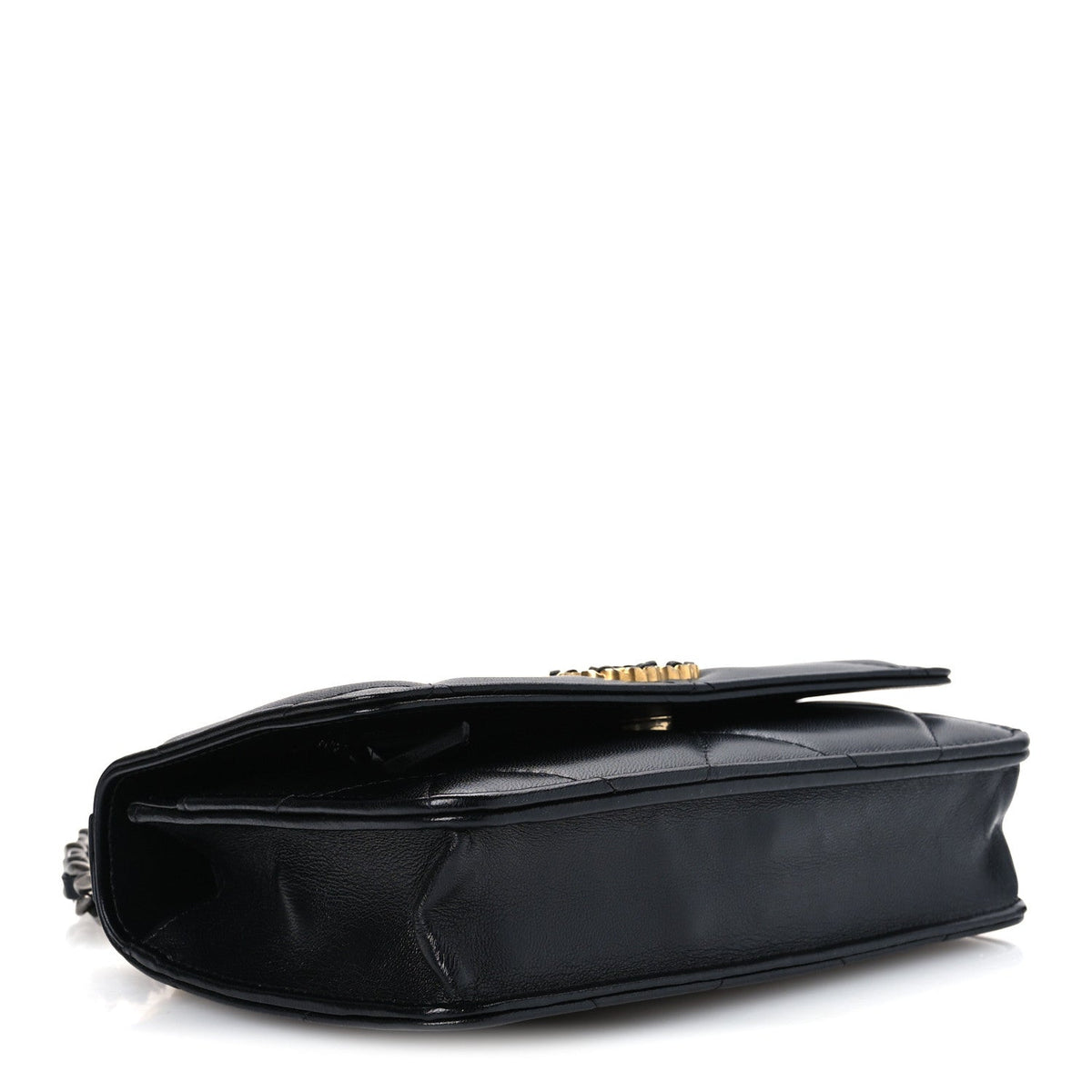 Lambskin Quilted Chanel 19 Wallet On Chain WOC Black wholesalehk.shop