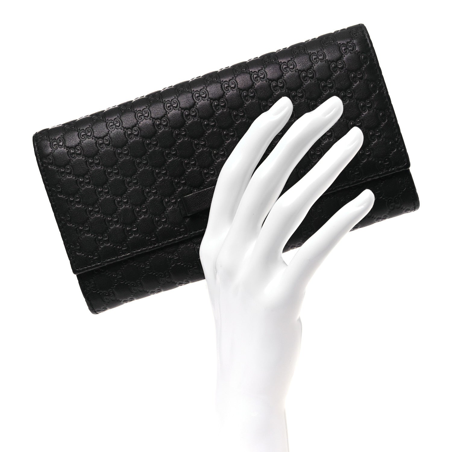 Microguccissima Bow Continental Wallet Black £¨ Direct shipment via from wholesalehk.shop