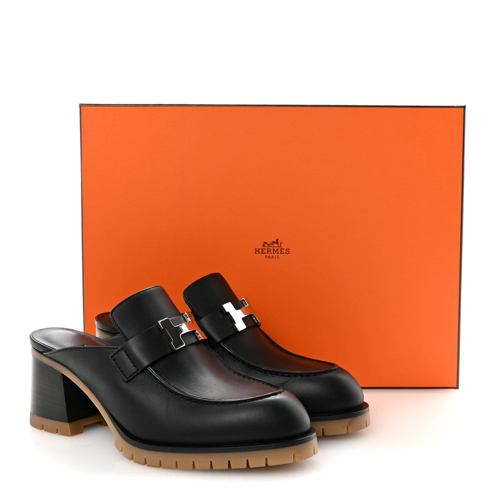 Calfskin Womens Flore 60 Mules 36 Black wholesalehk.shop