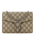 GG Supreme Monogram Mini Dionysus Chain Wallet Beige Vulcanic Red wholesalehk.shop