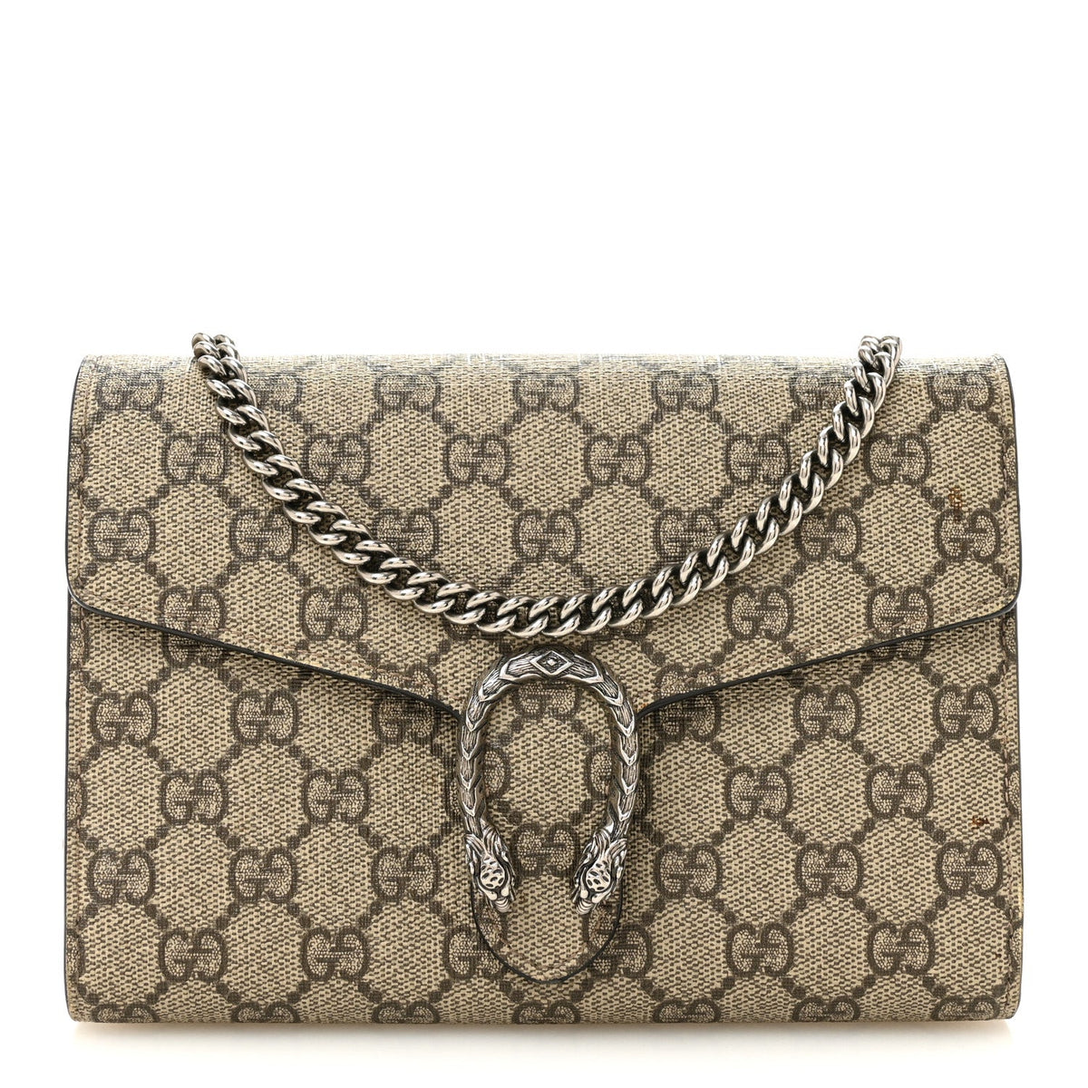 GG Supreme Monogram Mini Dionysus Chain Wallet Beige Vulcanic Red wholesalehk.shop