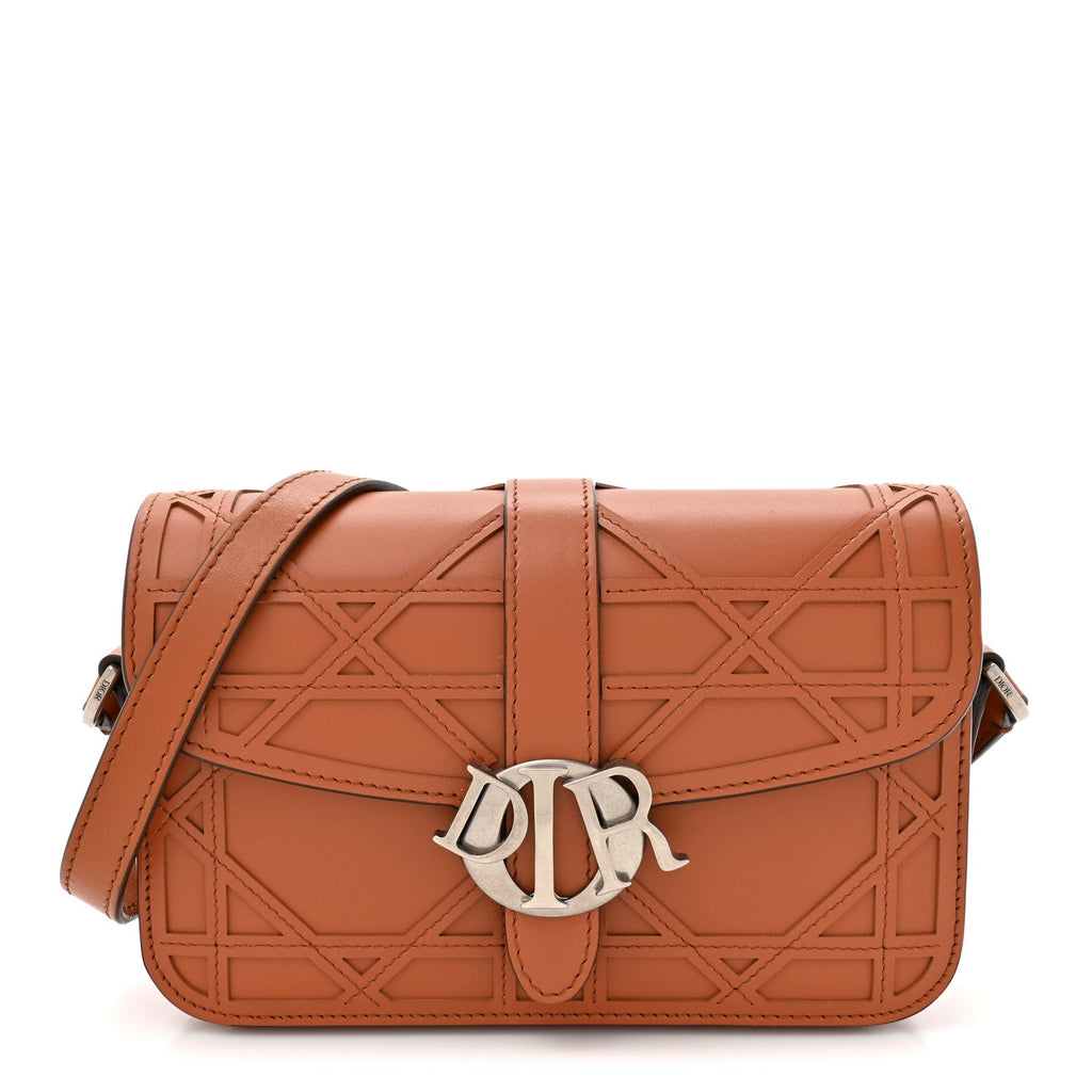 Calfskin Cosmo Laser Cut Cannage Mini Dior Charm Bag Cognac wholesalehk.shop