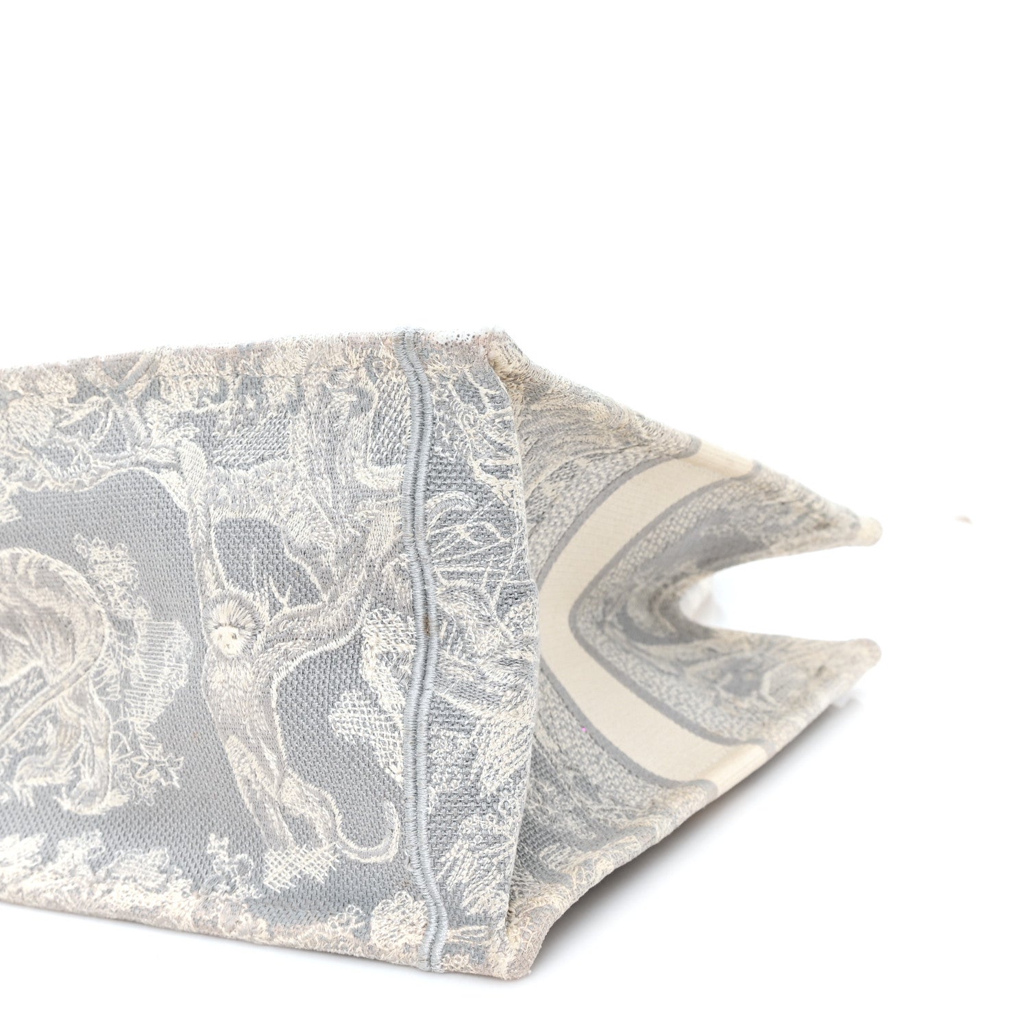 Canvas Embroidered Medium Dioriviera Toile De Jouy Reverse Book Tote Gray £¨ Direct shipment via from wholesalehk.shop