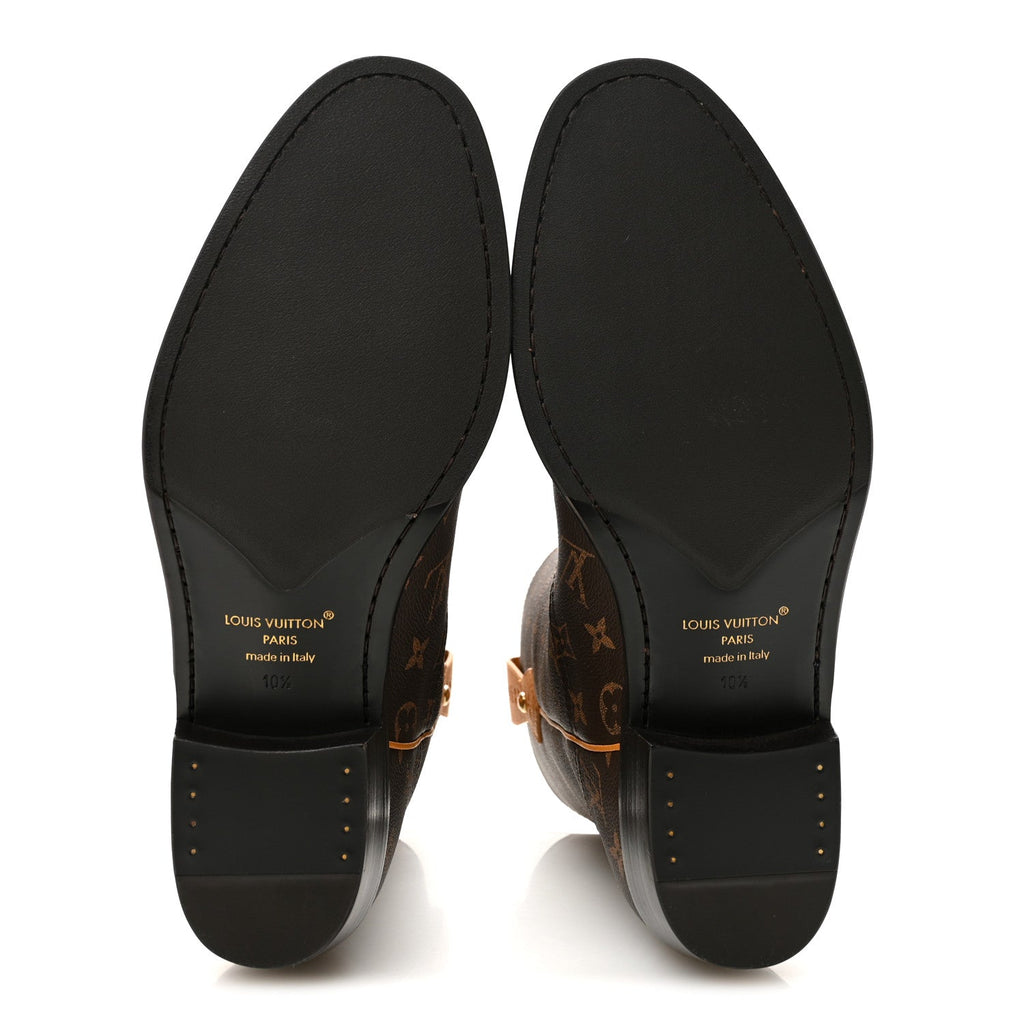 Grained Calfskin Monogram Macassar Mens LV Rider Boots 10.5 Safran Yellow £¨ Direct shipment via from wholesalehk.shop
