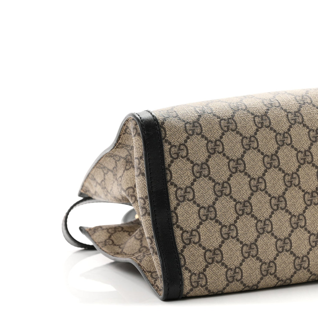 GG Supreme Monogram Medium Padlock Tote Black wholesalehk.shop